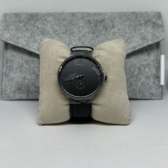 Burei S-6024M Men Black Leather Strap Analog Dial Fashion Minimalist Watch JNA55 - Picture 1 of 12